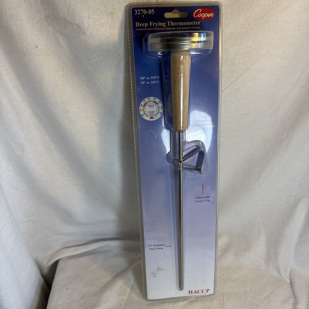 COOPER ATKINS 3270-05 Food Srvc Thrmomtr,Deep Fry,50 to 550 F 5WX72‎ New In Pkg